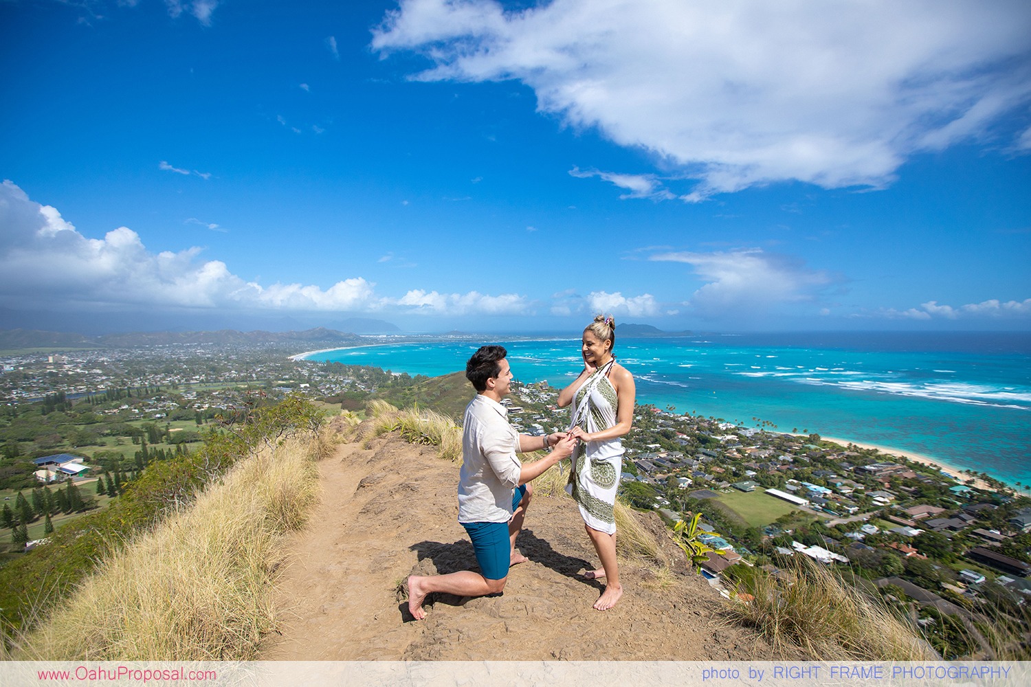 Surprise Lanikai Pillbox Hike Proposal Oahu Hawaii