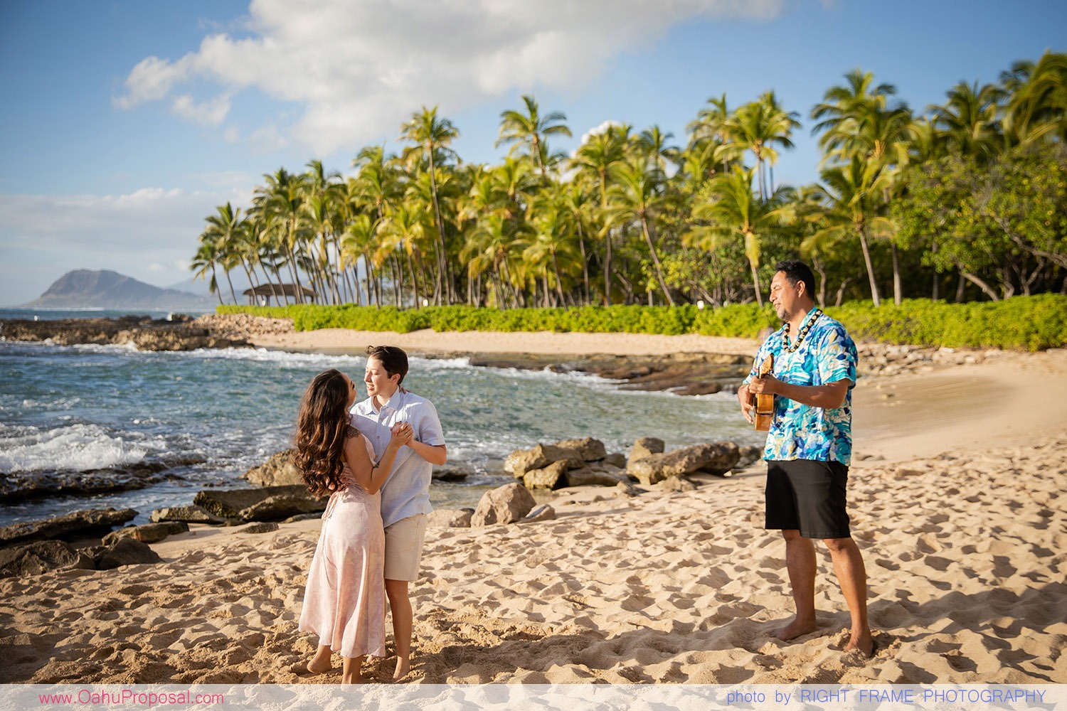 Cute Same Sex Couple Proposal Oahu LGBT Engagement Photographer