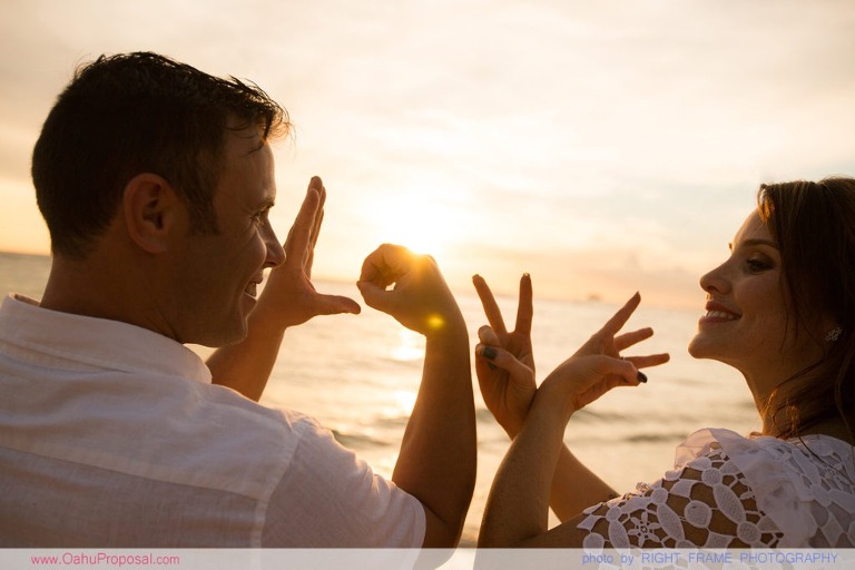 Romantic Surprise Proposal at Waikiki Beach