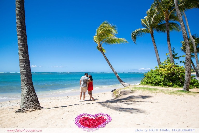 Honolulu Marriage Proposal Kahala Beach