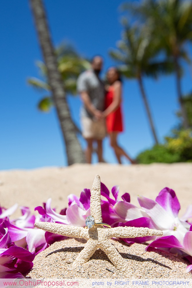 Honolulu Marriage Proposal at Kahala Beach | Hawaii Proposal Photographer