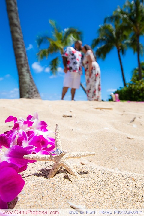 Surprise Proposal in Honolulu Kahala Beach