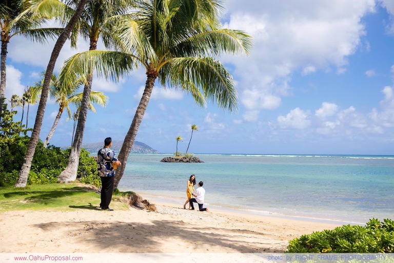 private photographer for proposal oahu hawaii