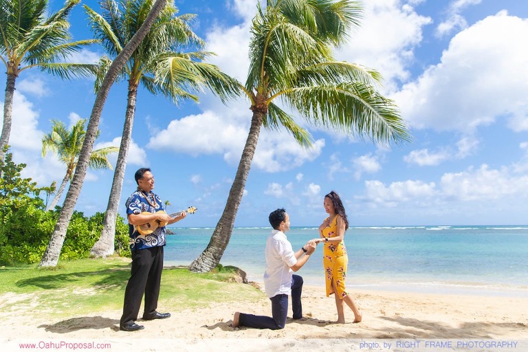 private photographer for proposal oahu hawaii