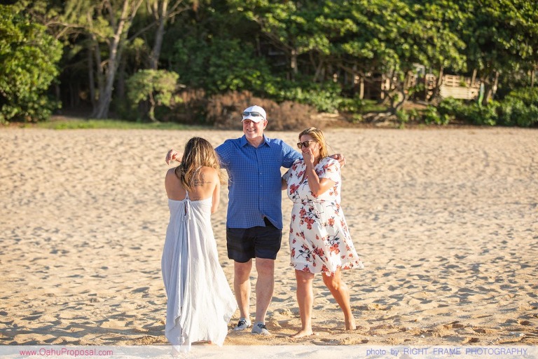 Sunset Marriage Proposal At Ke Iki Beach North Shore Oahu