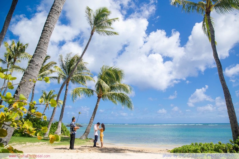 private photographer for proposal oahu hawaii
