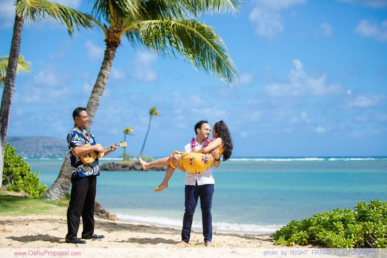 private photographer for proposal oahu hawaii