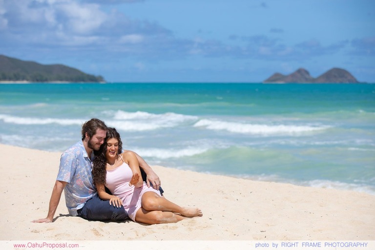 Surprise Marriage Proposal at Waimanalo Beach Oahu Hawaii
