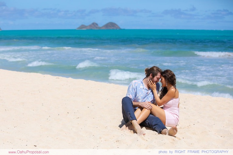 Surprise Marriage Proposal at Waimanalo Beach Oahu Hawaii