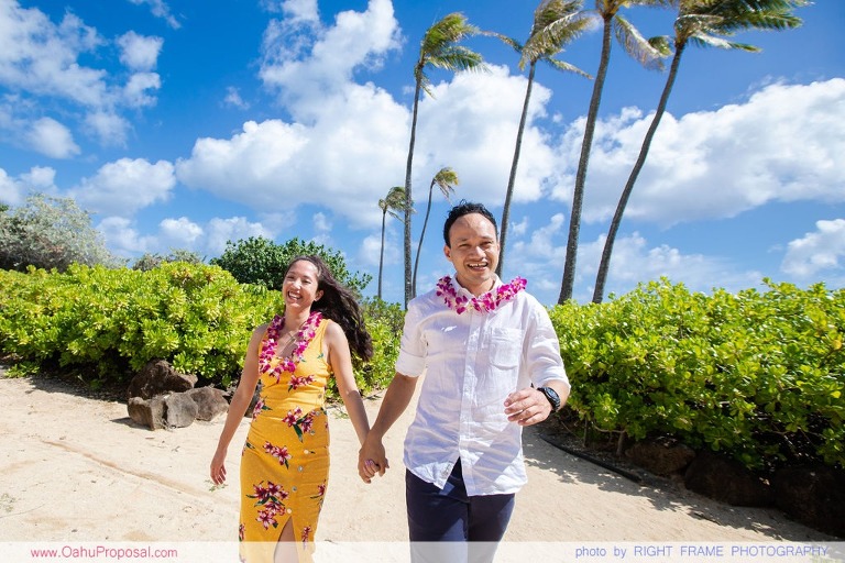 private photographer for proposal oahu hawaii
