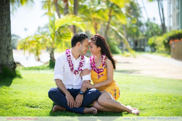 private photographer for proposal oahu hawaii
