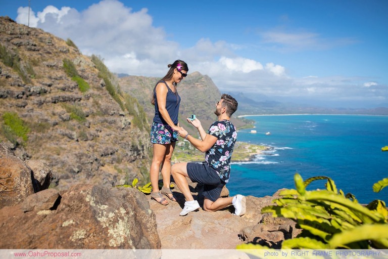 Surprise Proposal at Makapu’u Point Lighthouse Trail Hike Oahu Hawaii
