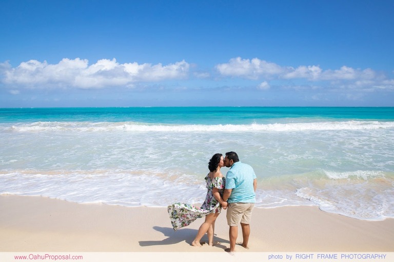 A Romantic Proposal at Waimanalo Beach Hawaii