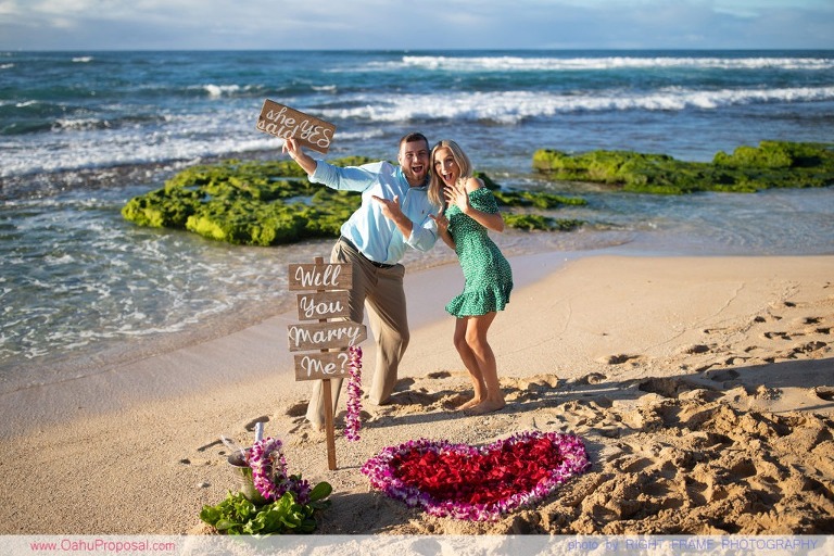A Last Minute Magical Proposal on the North Shore of Oahu