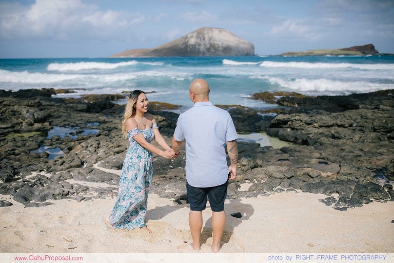 Surprise Proposal at Makapuu Beach Oahu