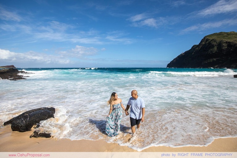 Surprise Proposal at Makapuu Beach Oahu