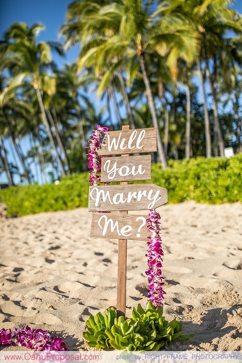 Engaged on Oahu near Four Seasons Resort at Ko Olina