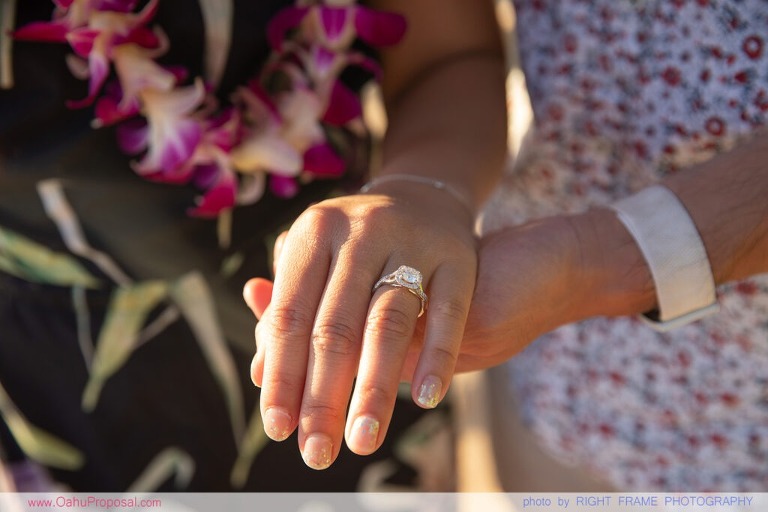 Engaged on Oahu near Four Seasons Resort at Ko Olina