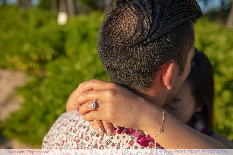 Engaged on Oahu near Four Seasons Resort at Ko Olina