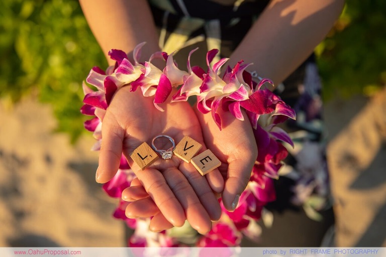 Engaged on Oahu near Four Seasons Resort at Ko Olina
