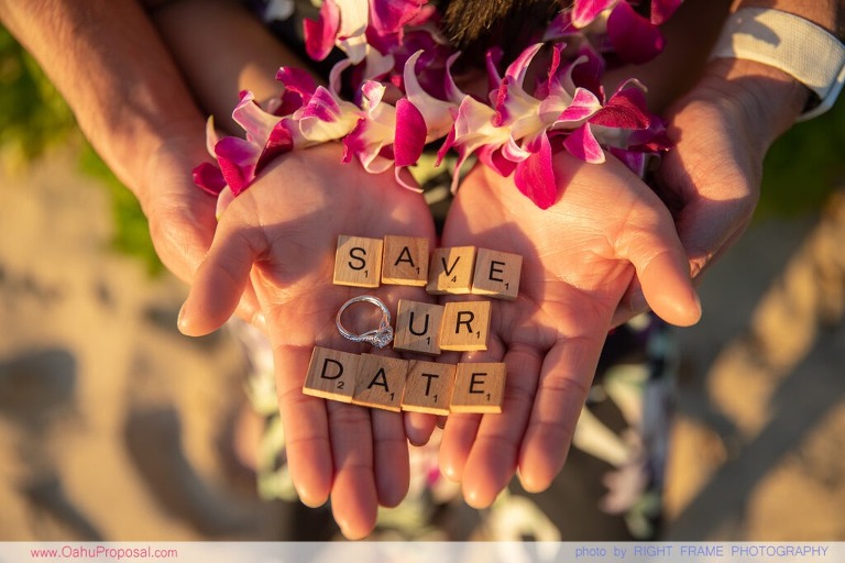 Engaged on Oahu near Four Seasons Resort at Ko Olina