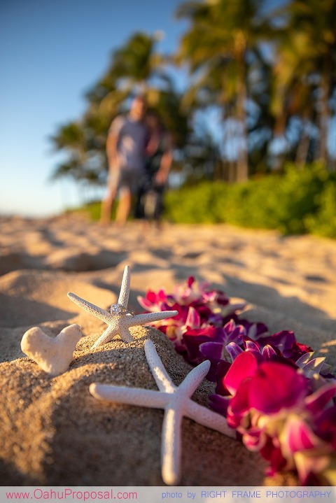 Engaged on Oahu near Four Seasons Resort at Ko Olina