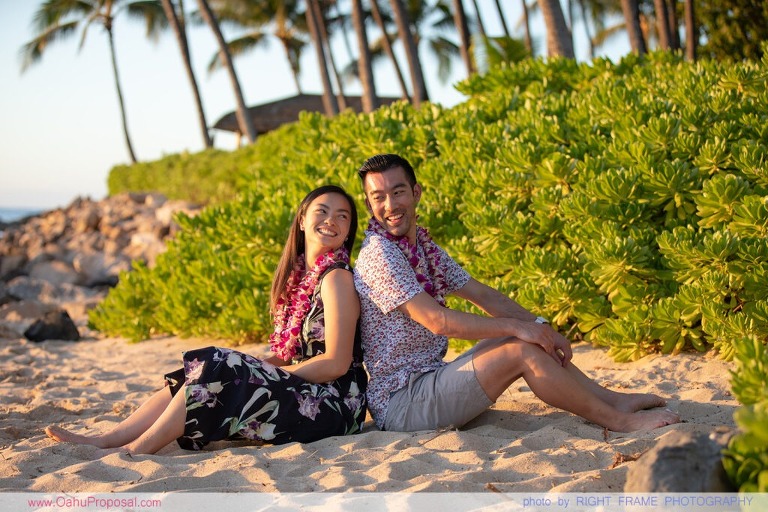 Engaged on Oahu near Four Seasons Resort at Ko Olina