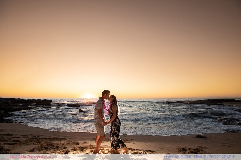 Engaged on Oahu near Four Seasons Resort at Ko Olina