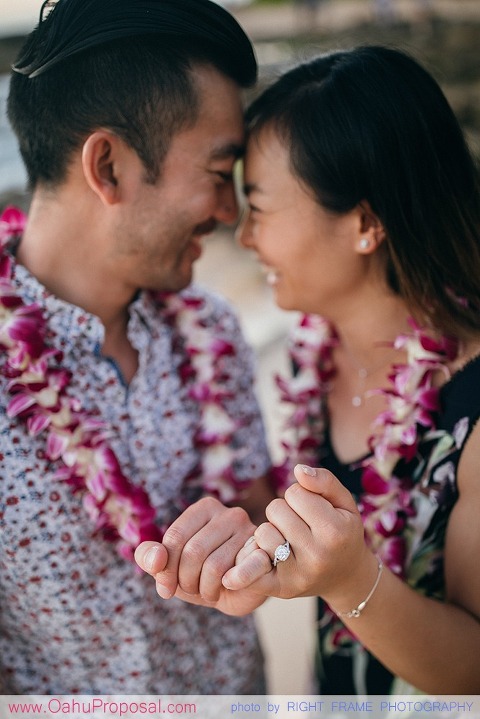 Engaged on Oahu near Four Seasons Resort at Ko Olina