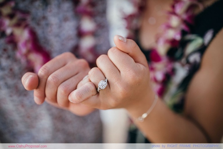 Engaged on Oahu near Four Seasons Resort at Ko Olina