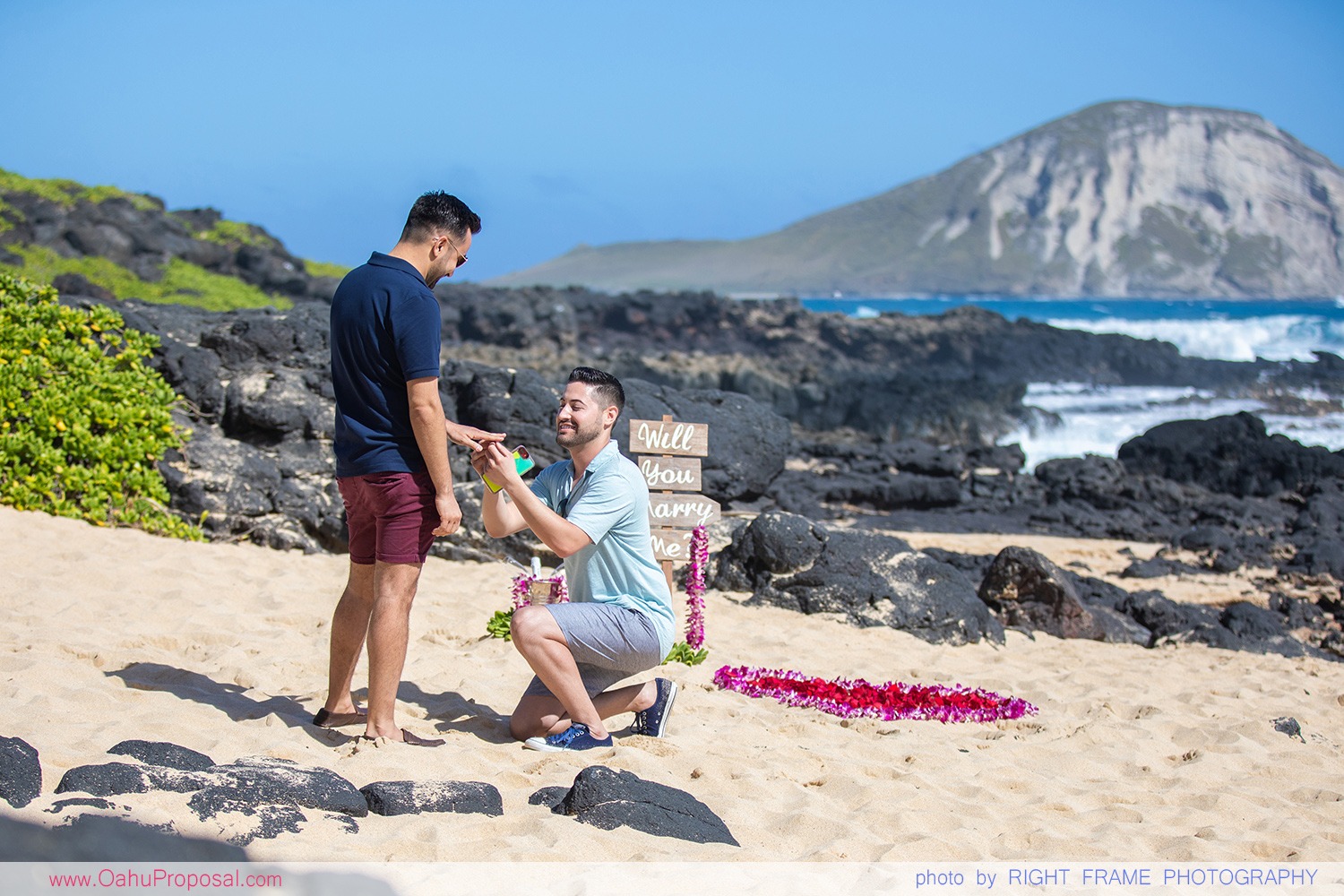 Same Sex Marriage Proposal On Oahu Hawaii 