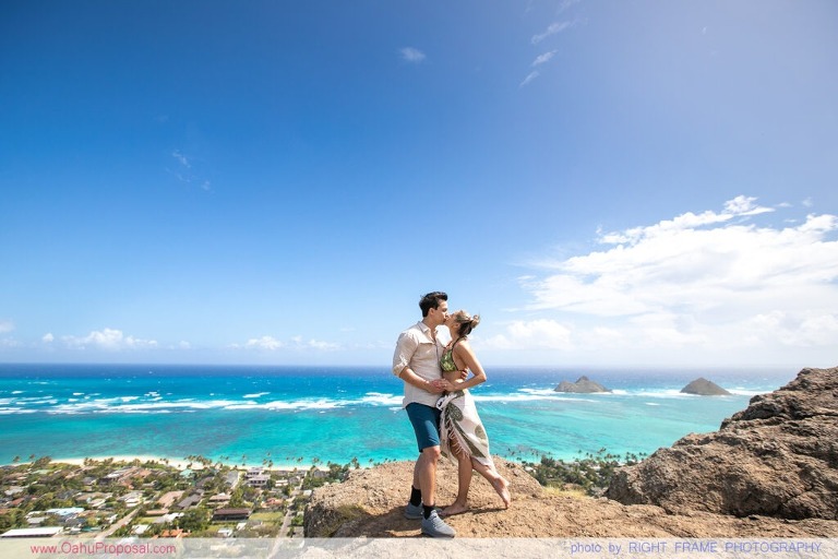 Surprise Lanikai Pillbox Hike Proposal Oahu Hawaii
