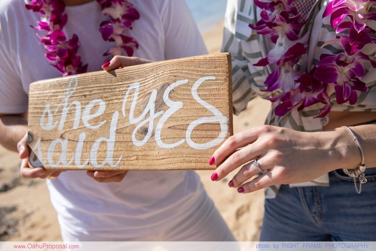 Honolulu Proposal Photography Waialae Beach Park Kahala Beach Oahu