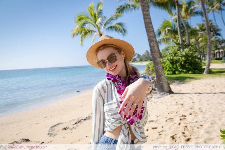 Honolulu Proposal Photography Waialae Beach Park Kahala Beach Oahu