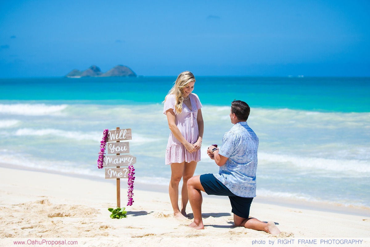 Sherwood Beach Marriage Proposal Oahu Engagement Photographer Waimanalo