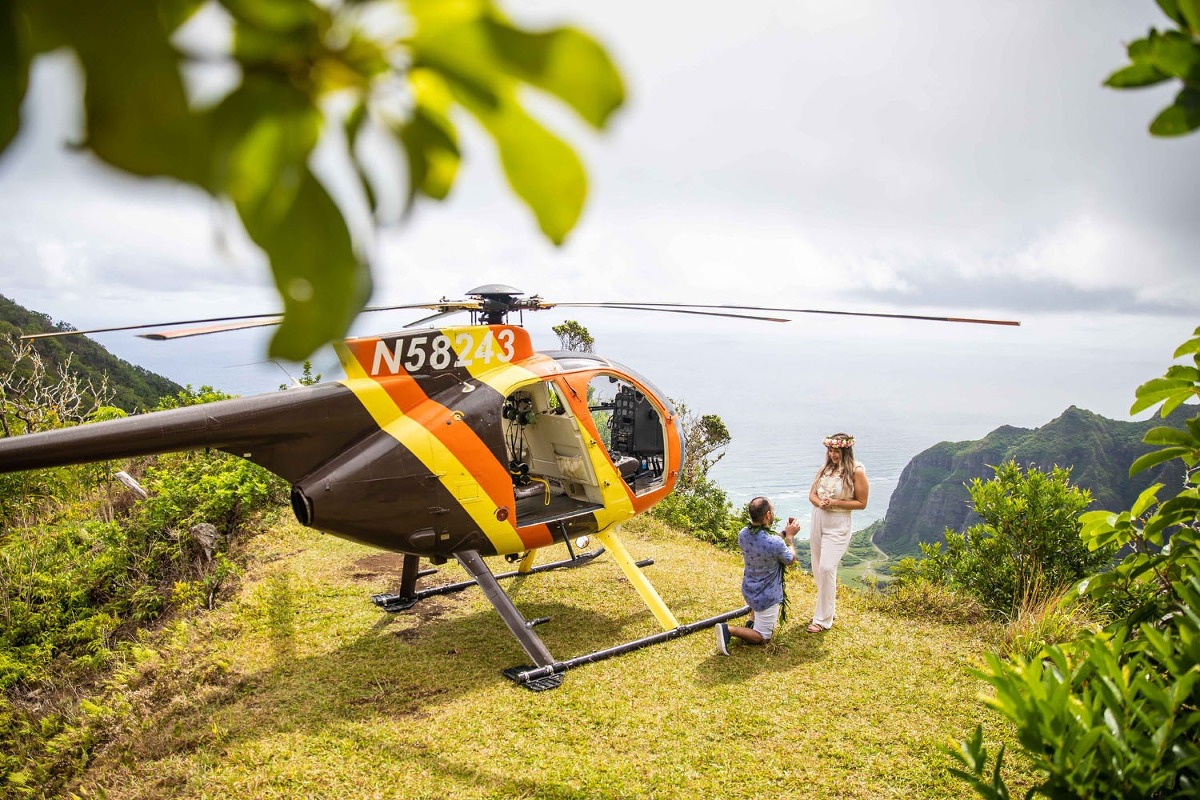 Hawaii Helicopter Proposal Oahu Honolulu Ideas Tour Photographer