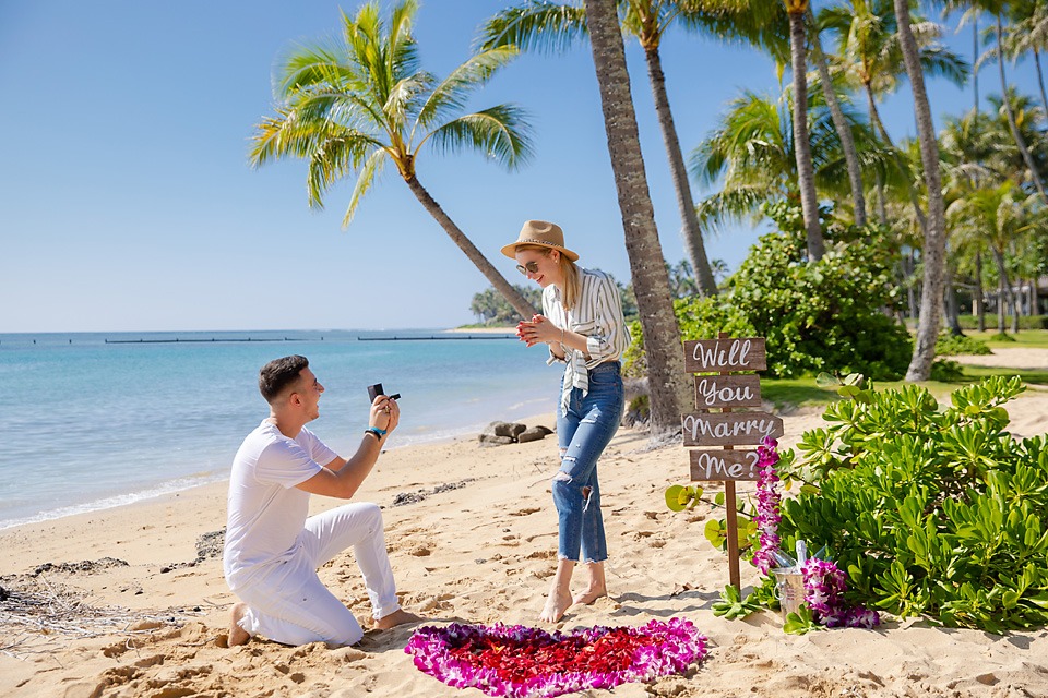 Oahu Proposal Hawaii Photographer Planner Kahala Beach Ideas