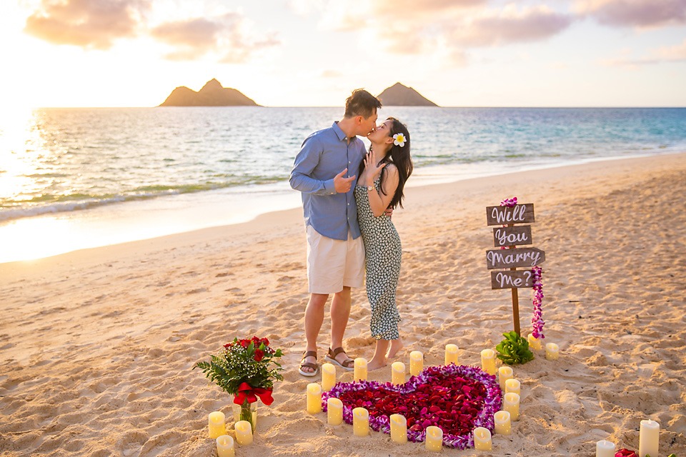 Oahu Proposal Hawaii Photographer Planner Sunrise Lanikai Beach Ideas