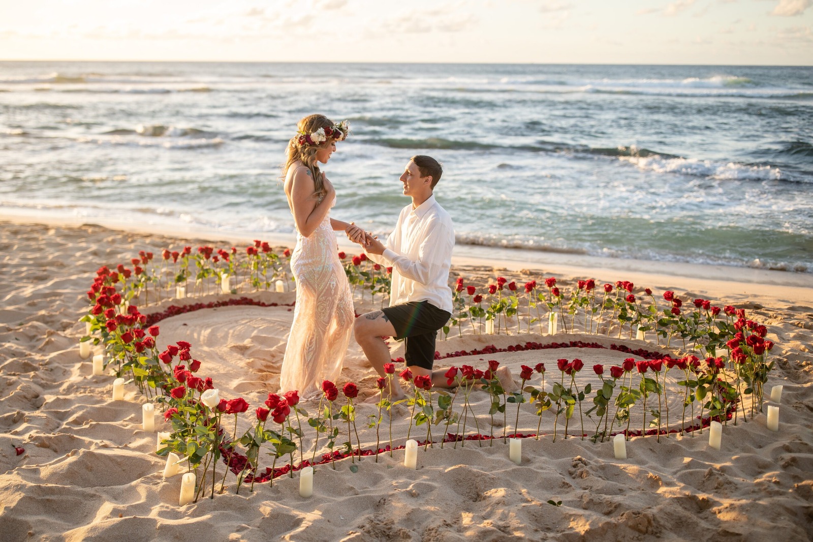 surprise proposal on the beach in Hawaii